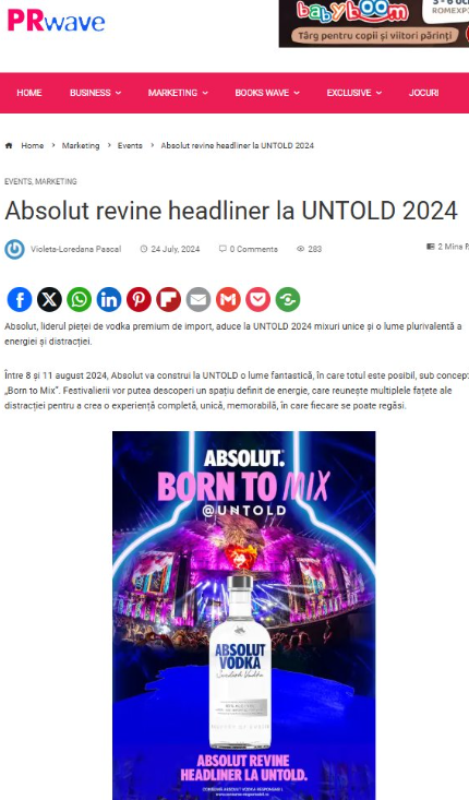 Absolut Born to Mix: The Ultimate Festival Activation